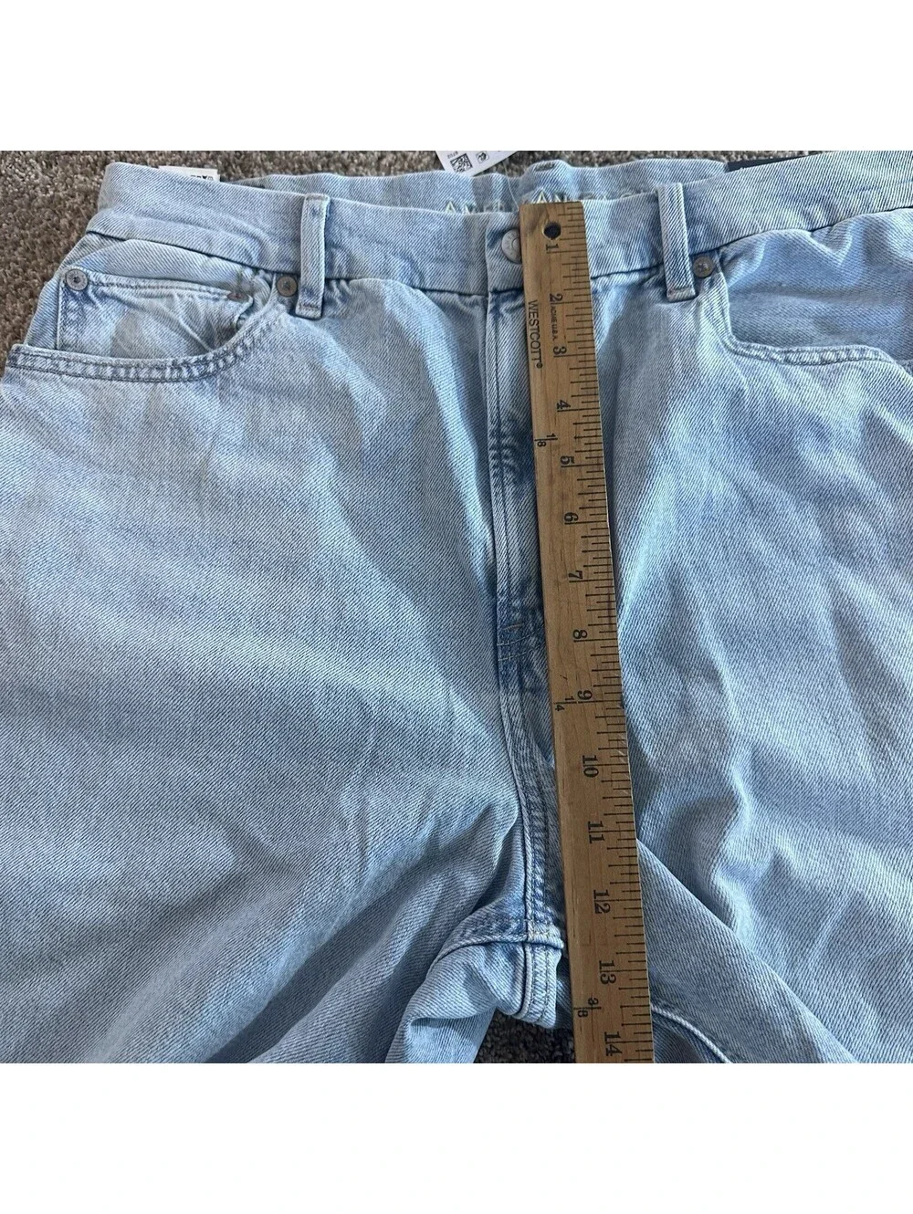 NEW American Eagle Jean Women 14 32W Regular Super High Rise Baggy Straight NWT